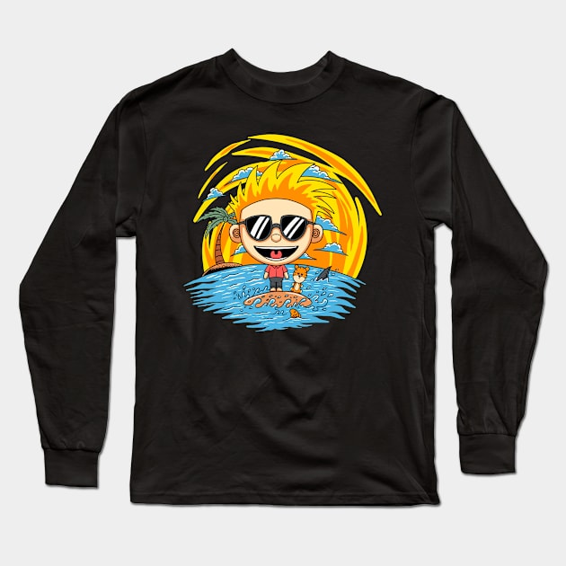 Calvin Glasses Long Sleeve T-Shirt by soggyfroggie